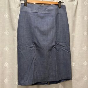 Banana Republic Wool blend pencil skirt, size 2, chambray blue